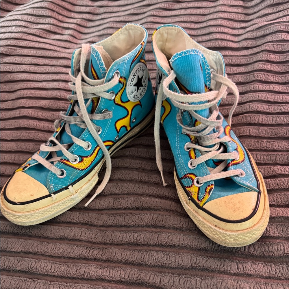 Golf Le Fleur Blue and Yellow Sneakers with Star Patterns